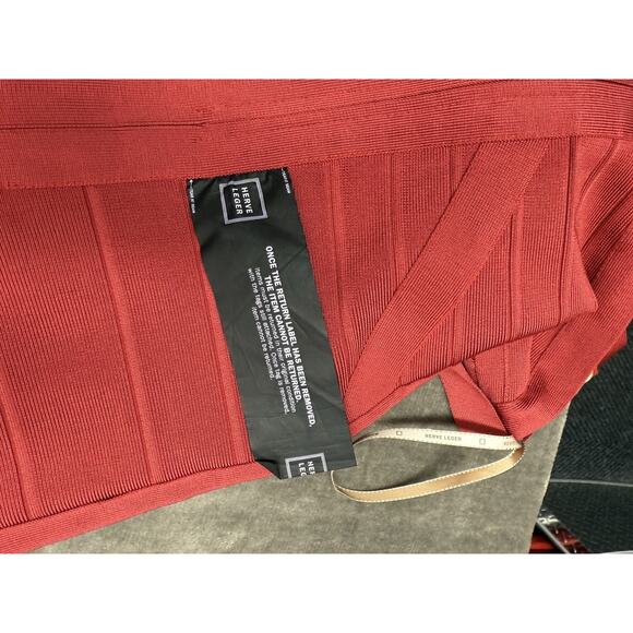 NWT Herve Leger Juliette Scarlet Red Bandage Gown Dress Size S Long Maxi - Picture 15 of 15